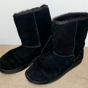 Koolaburra By UGG Boots Womens 9 Koola Short Shearling Snow Boot 1017090 Black
